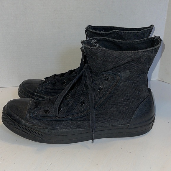Converse Chuck Taylor Hi Top Black XHi Combat Boot  Zipper M 11 W 13 - Picture 1 of 8